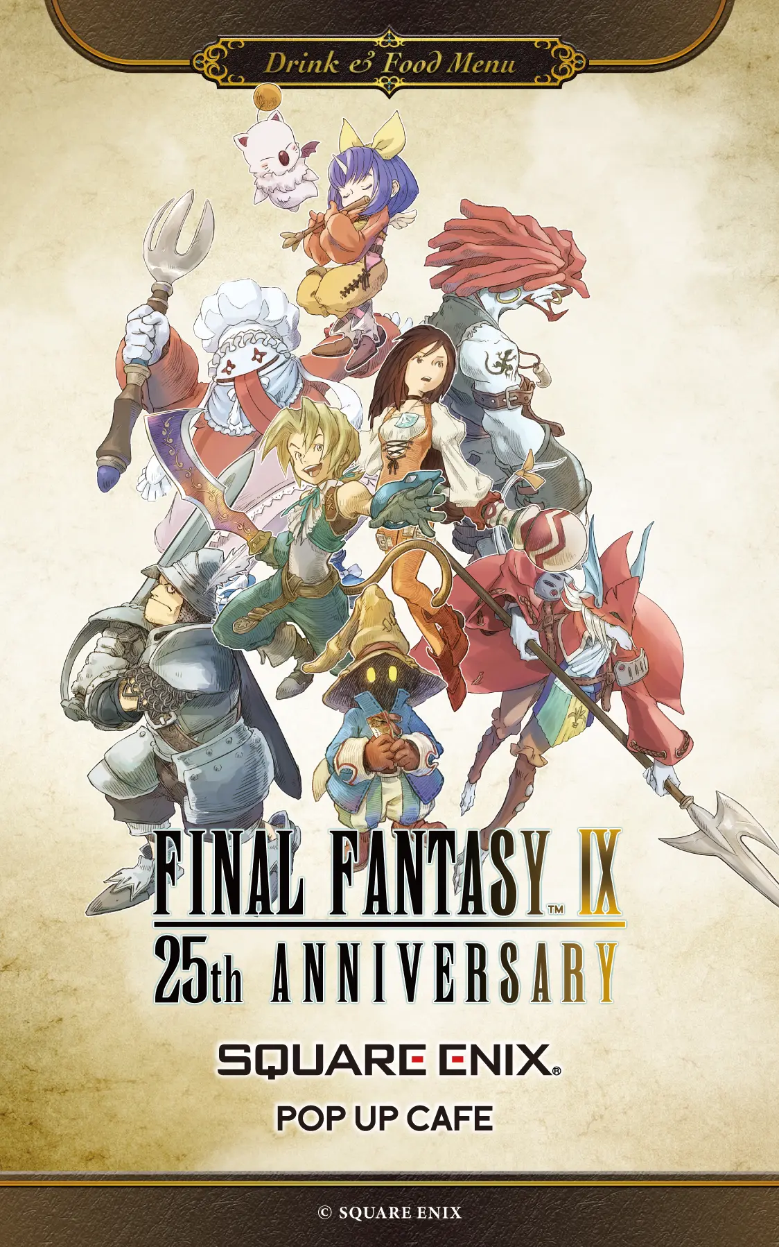 SQUARE ENIX POP UP CAFE NAGOYAのフード&ドリンクメニュー